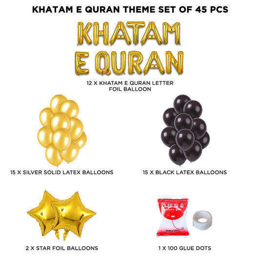 Khatam - e - Quran Foil Letter Garland Theme Collection