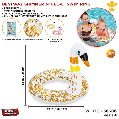 Bestway 36306 Shimmer Float Swimming Ring Float With Amazing-Design Tube - 36306