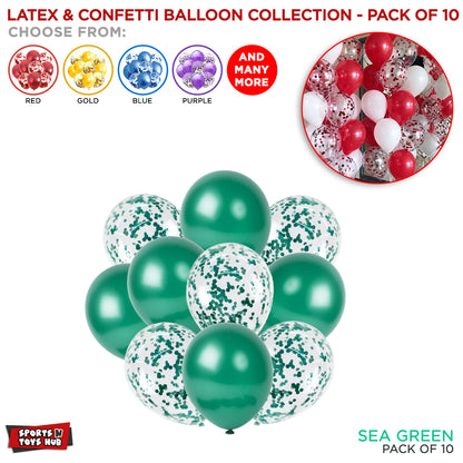 Chrome Latex Round Balloons Collection - 10 Pcs