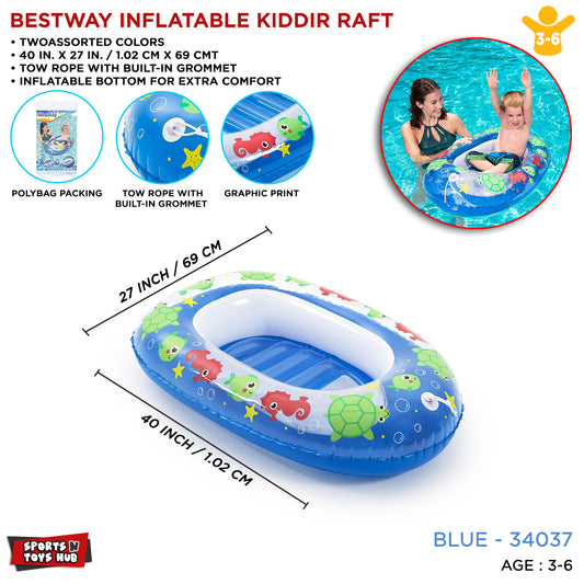Bestway Inflatable Kiddie Raft Baby Boat Watercraft Inflatable Swim Boat - 34037