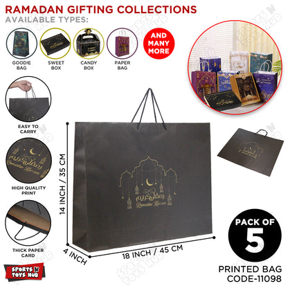 Ramadan Paper Gift Bags - 5 Pcs