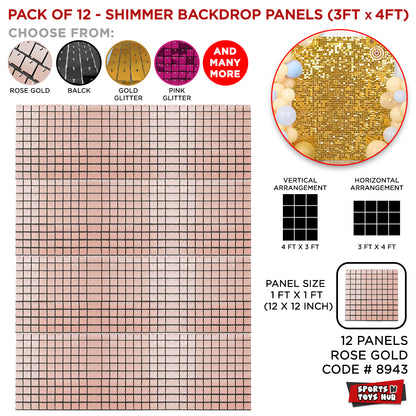 Shimmer Wall Panels - Rose Gold