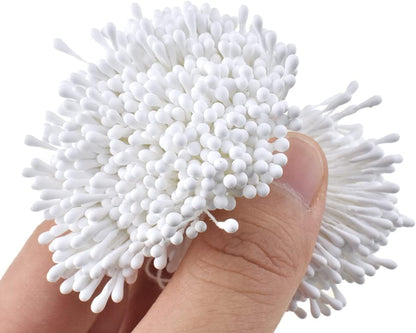 2mm x 6cm Matte Double Head Flower Stamens (Approx. 400 PCS) – Artificial Flower Pistils, Floral Pollen Stamens for Handmade Flowers, Paper Flower Making, Foam Flowers, Scrapbooking, DIY Crafts & Wedding Decorations