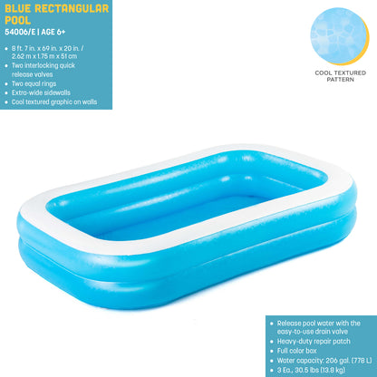 Inflatable Oval Rectangle Pool - 54006