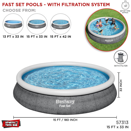 Bestway Fast Set Pools with Filter -  57313