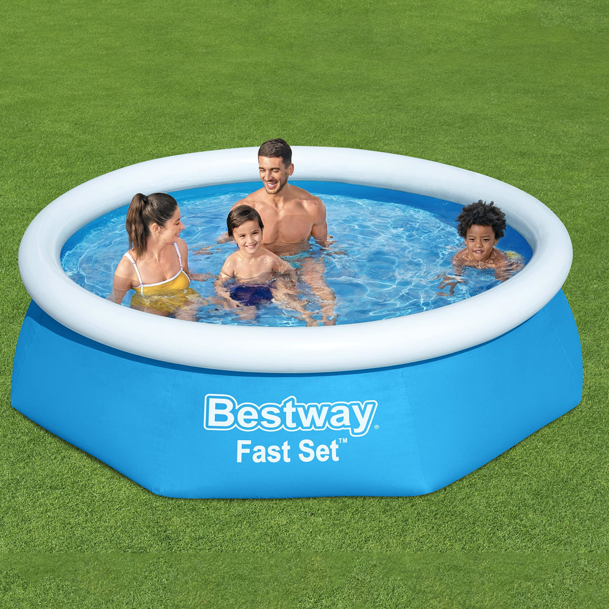8 Ft Bestway Inflatable Fast Set Swimming Pool For Kids - 57448
