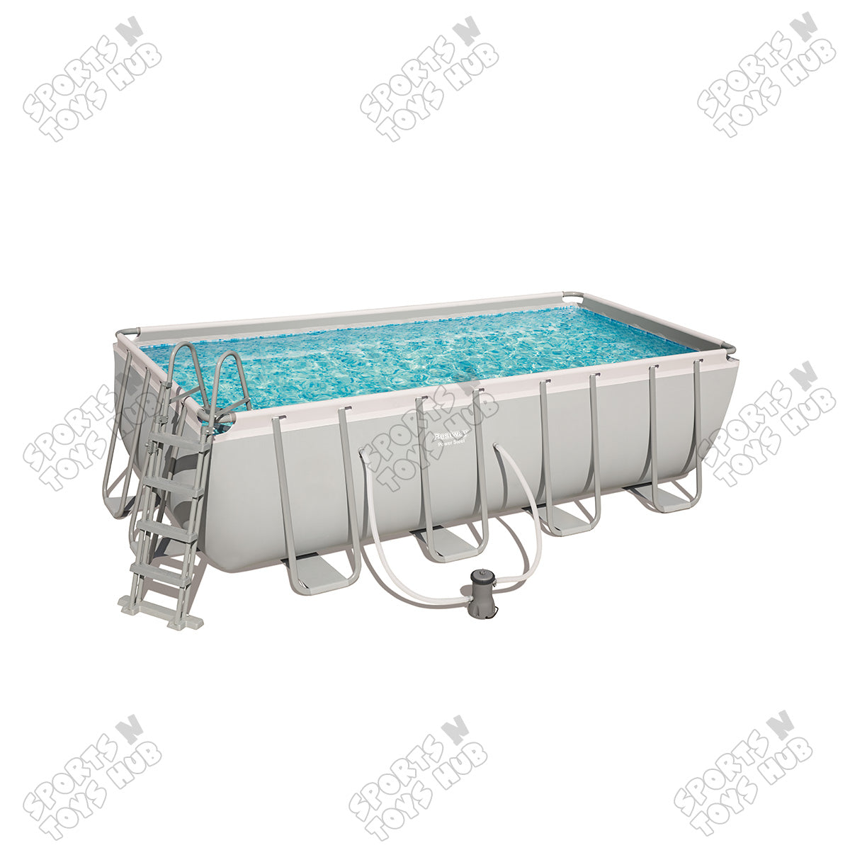 Bestway 2440 mm x 1220 mm x 4880 mm Power Steel Rectangular Pool - 56670