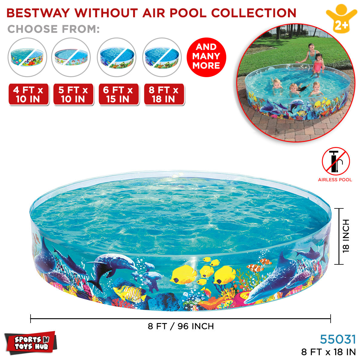 Bestway Fill N Fun Without Air Swimming Pool - 55031