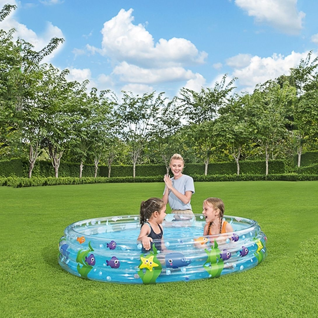 Bestway 6FT Inflatable Deep Dive 3-Ring Swimming Pool - 51005