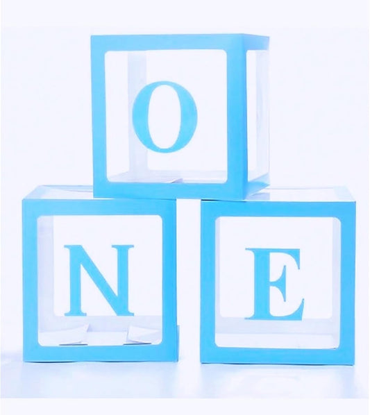 Transparent Decoration Box WIth One Letter For 1st Birthday