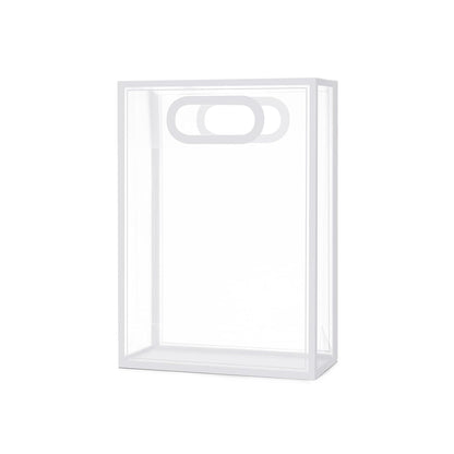 PVC Transparent D-Cut Handle Gift Bags – Multipurpose Clear Colored Edge Bags - Pack of 10