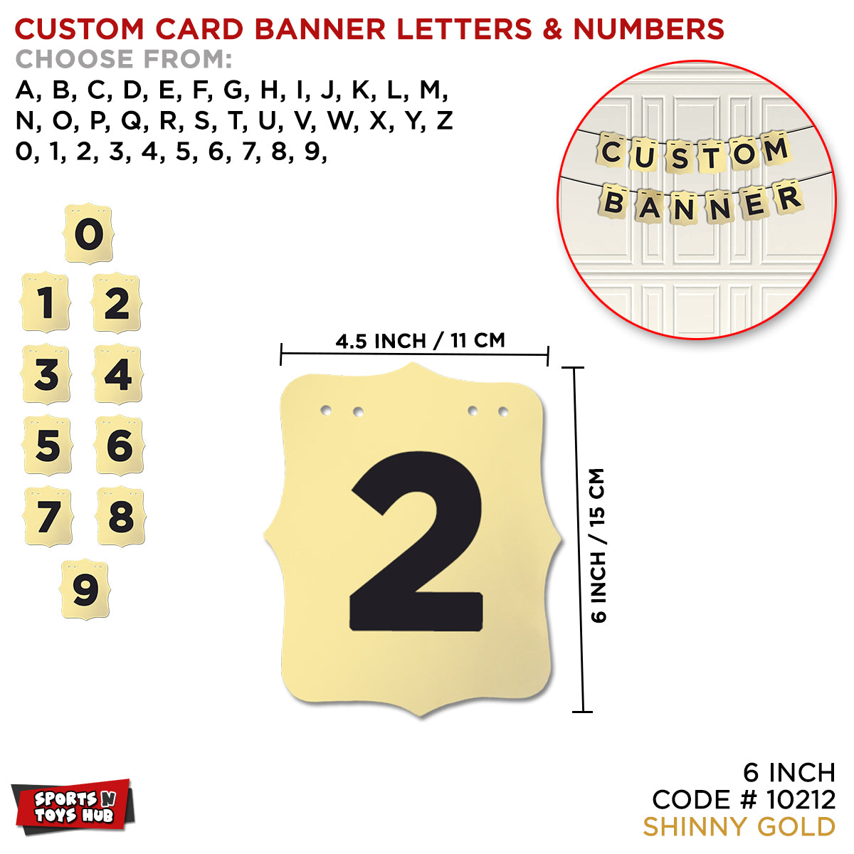Custom Shiny Card Banner Number Collection