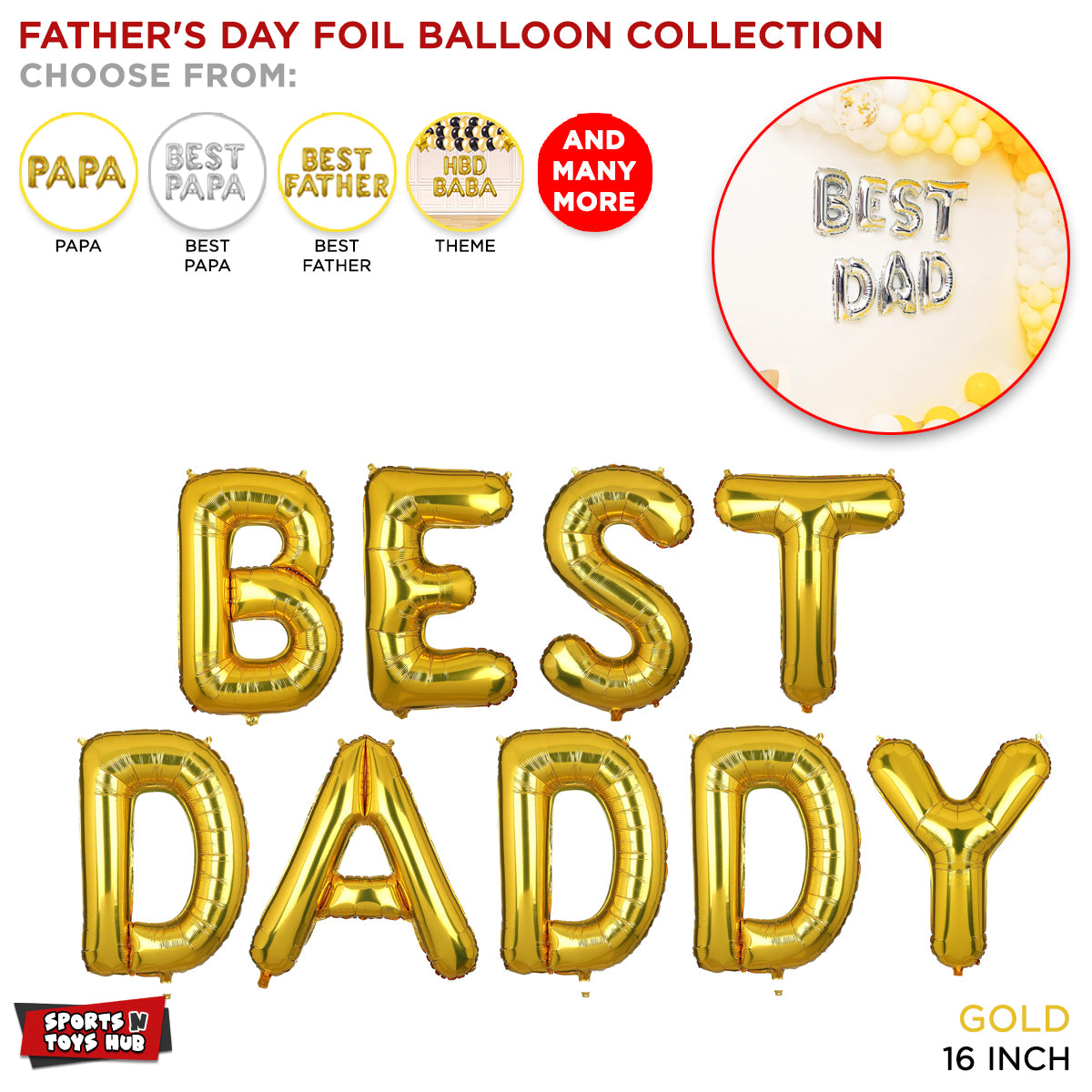 Best Daddy Foil Letter Collection
