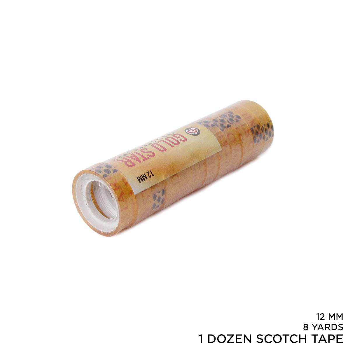 12 Pcs Clear Packing Scotch Tape - 8 Yard