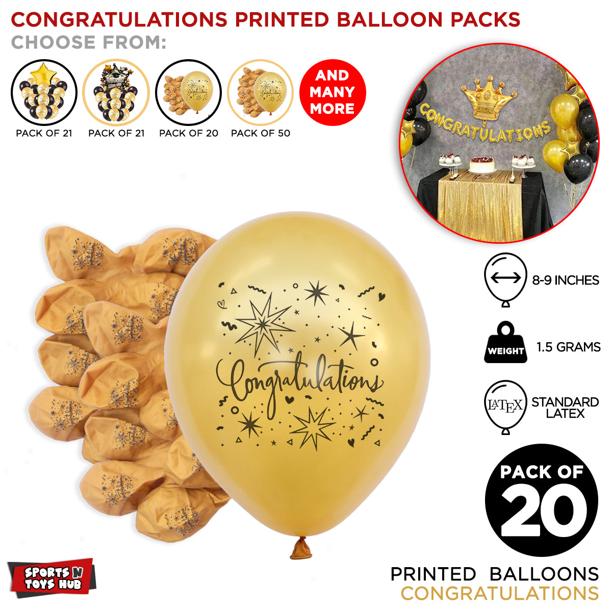 Congratulation Printed Balloons Collection