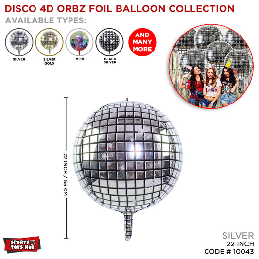 22 Inch - Disco 4D Orbz Balloons Collection