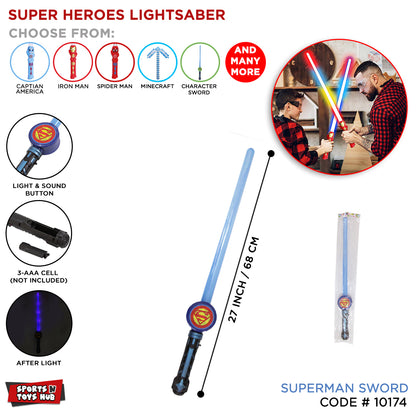 Superm@n Character Light Saber Swords