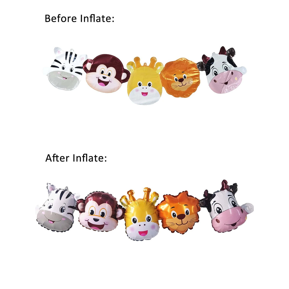 5 in 1 Animal Garland Foil Balloon
