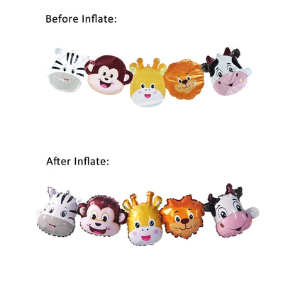 5 in 1 Animal Garland Foil Balloon