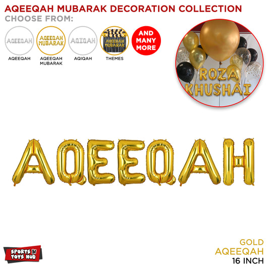 Aqeeqah Foil Letter Collection