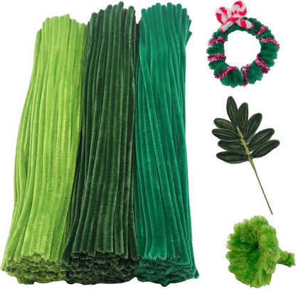 Fuzzy Pipe Cleaners Craft Stems 100 Pcs – 7-8mm Thick x 30cm Chenille Sticks for DIY Crafts, Kids Art Projects, School Activities, Handmade Flowers, Decorations & Creative Craft Supplies