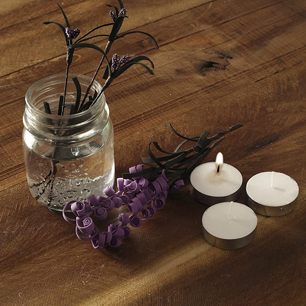 Non Scented Floating Tea Light Wax Candles - Pack of 50