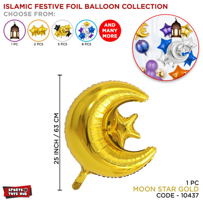 Moon star foil balloon islamic festive decoration