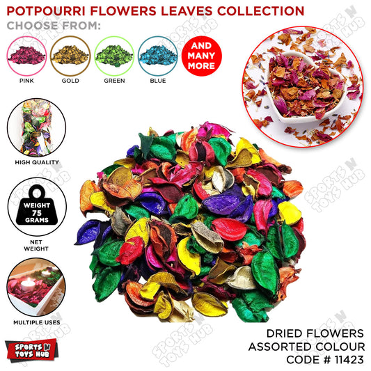 Potpourri Colorful Dry Flower and Leaves - 75 grams