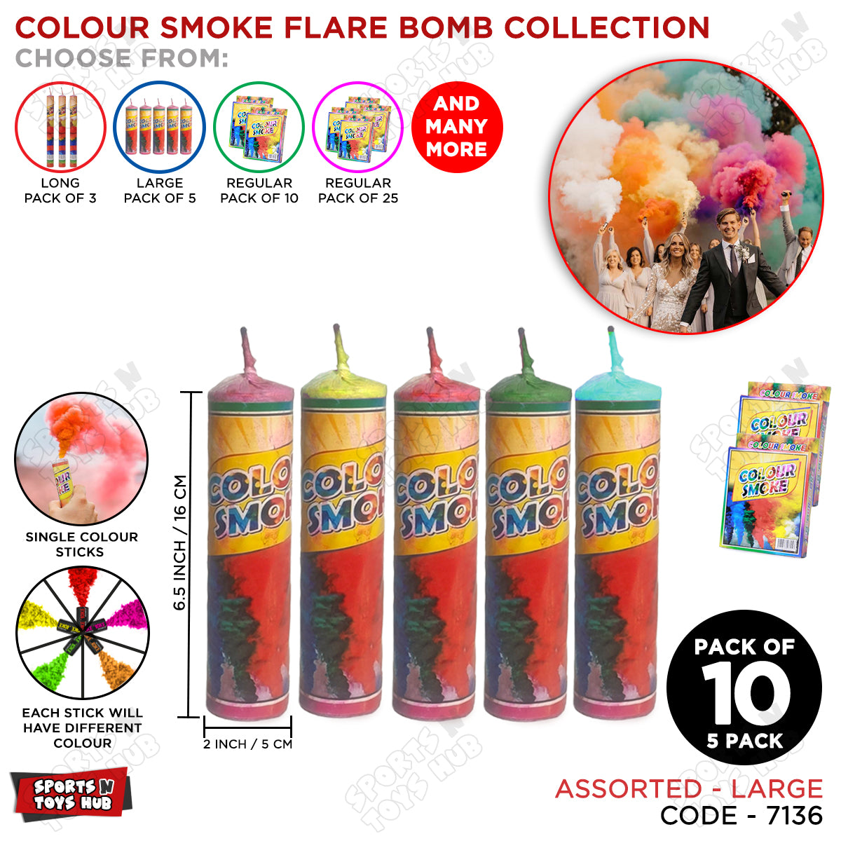 Multi Color Large Smoke Collection