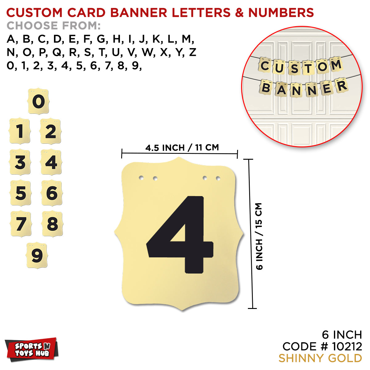 Custom Shiny Card Banner Number Collection