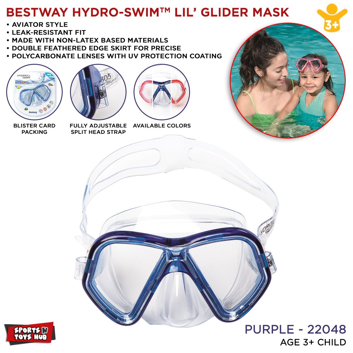 Bestway Professional Sports Swimming Goggles - 22048
