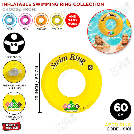 Inflatable ABCD 60 CM 6 to 9 Age Swimming Ring Tube