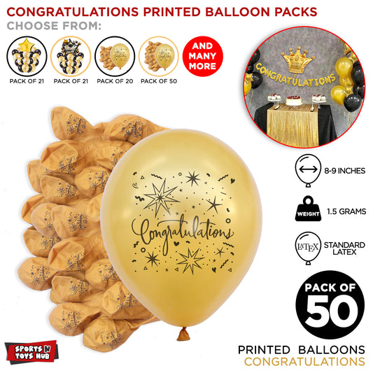 Congratulation Printed Balloons Collection