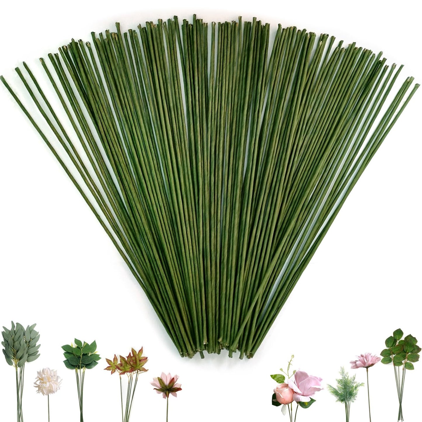 1mm Floral Stem Wire – Premium Green Florist Wire for Artificial Flowers, Bouquet Making, Wreath Making, Floral Arrangements & DIY Craft Supplies