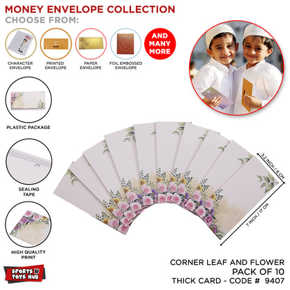 Corner Leave & Flower Pattern Money Envelope