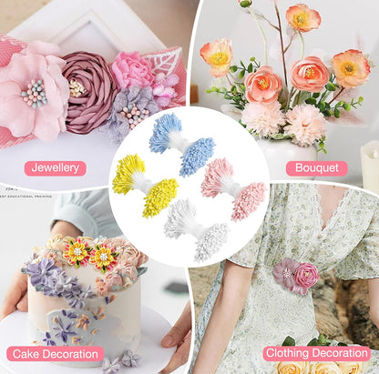 2mm x 6cm Matte Double Head Flower Stamens (Approx. 400 PCS) – Artificial Flower Pistils, Floral Pollen Stamens for Handmade Flowers, Paper Flower Making, Foam Flowers, Scrapbooking, DIY Crafts & Wedding Decorations