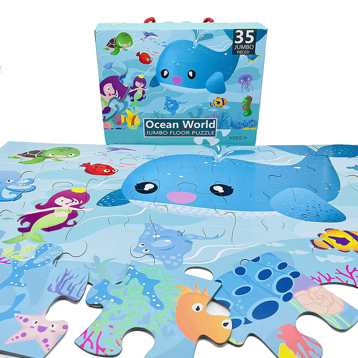 35 Pcs Jumbo Ocean World Jigsaw Puzzles For Kids