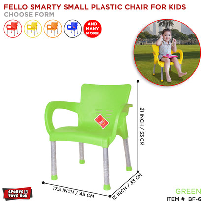 Fello Smarty - Kids Premium Plastic Chair with Metal Legs