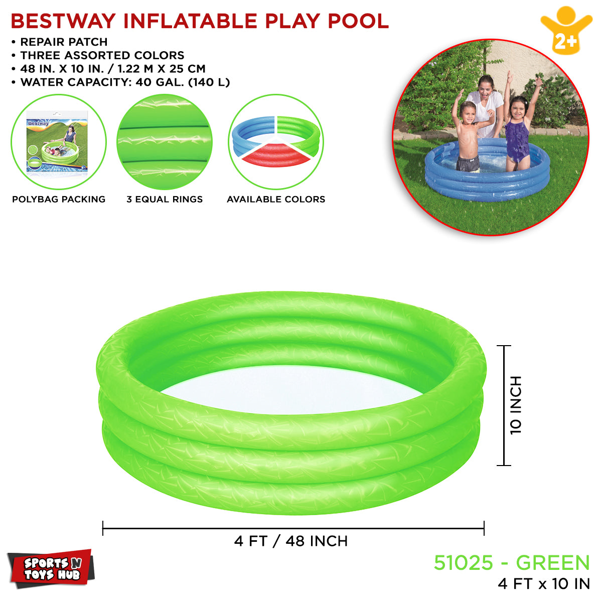 Bestway 4 FT Play Swimming Pool - 51025
