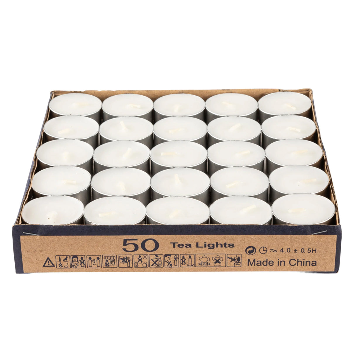 Non Scented Floating Tea Light Wax Candles - Pack of 50