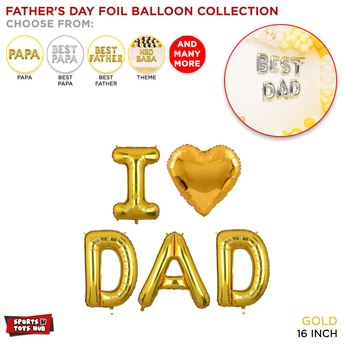 I ♥ Dad Foil Letter Collection