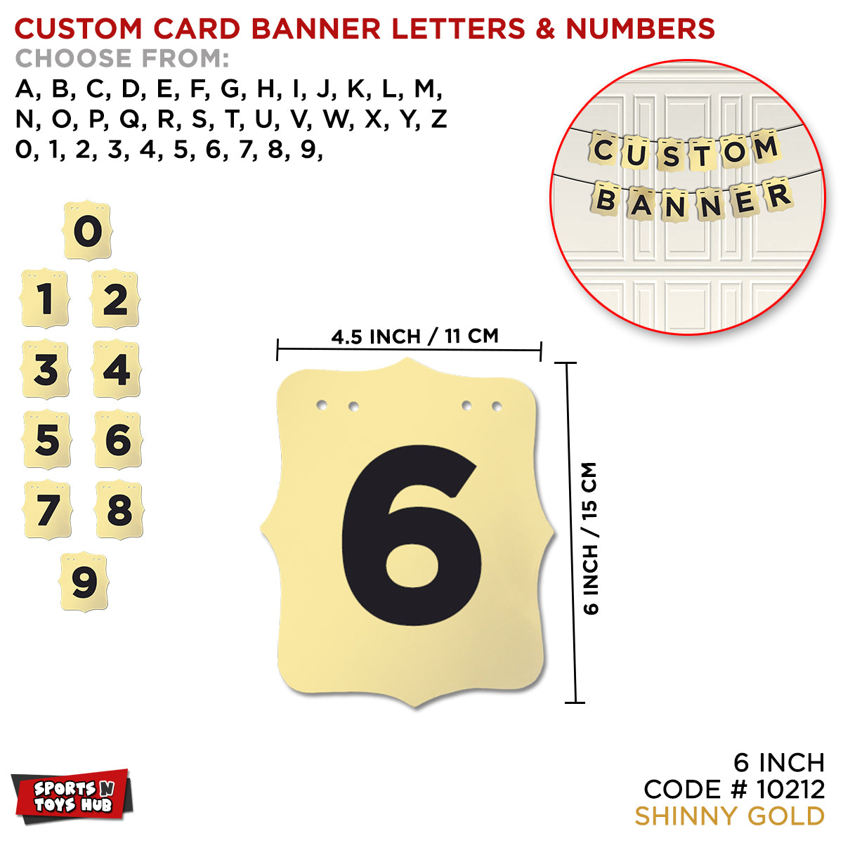 Custom Shiny Card Banner Number Collection