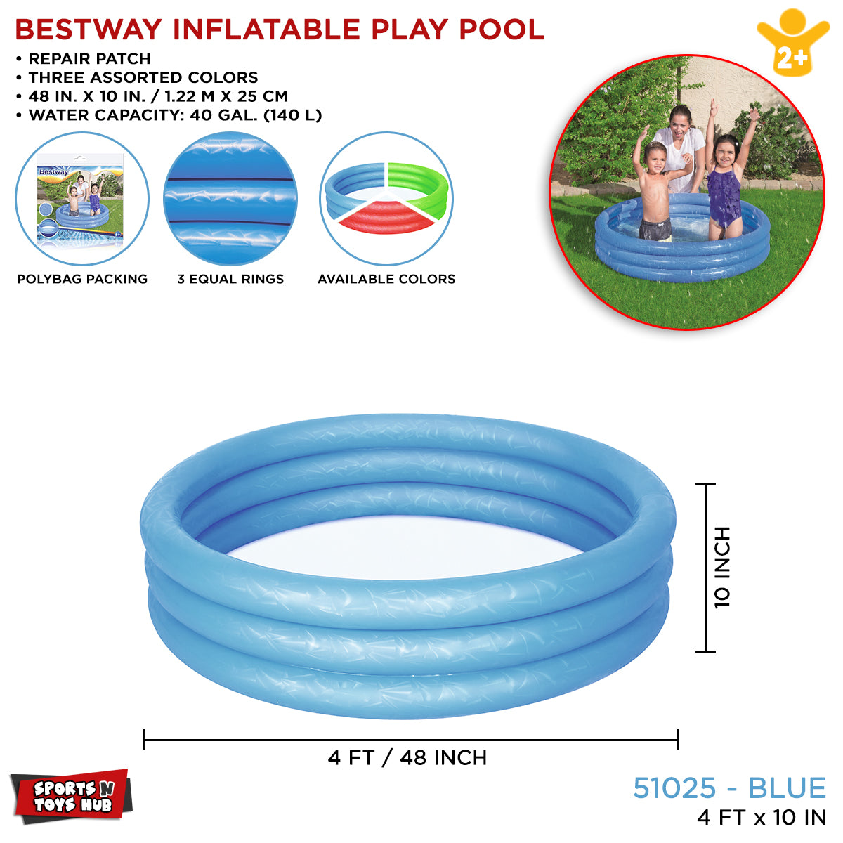 Bestway 4 FT Play Swimming Pool - 51025