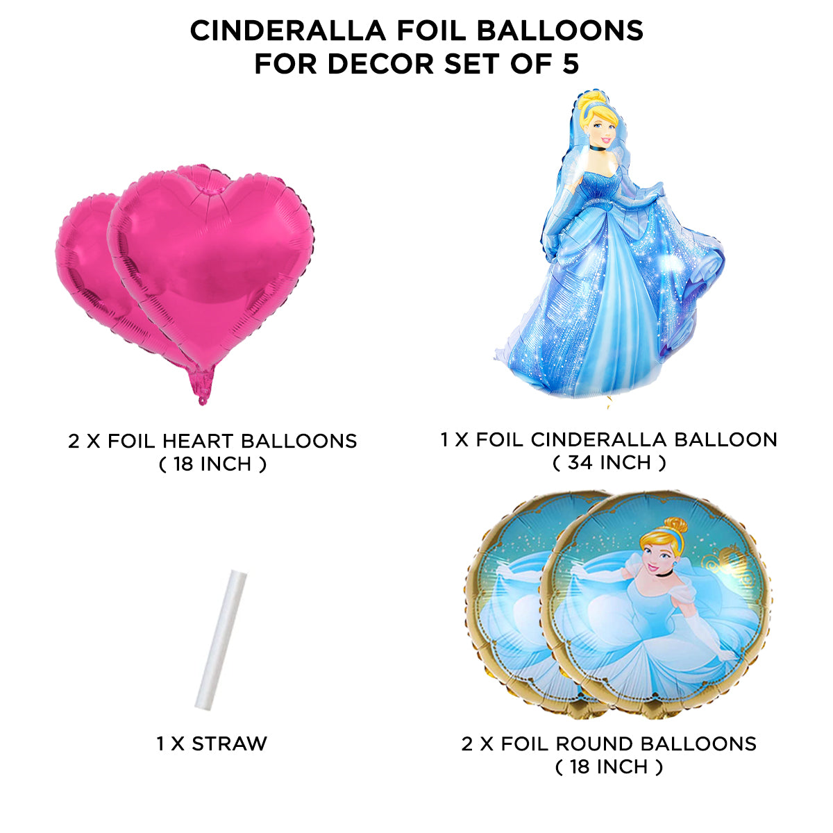 C_i_n_d_e_r_e_l_l_@ Foil Balloon Set