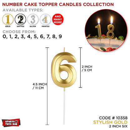 Gold Number Candle Collection