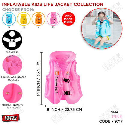 Inflatable Life Jacket for Toddlers - Small Size / 3 to 6 Years