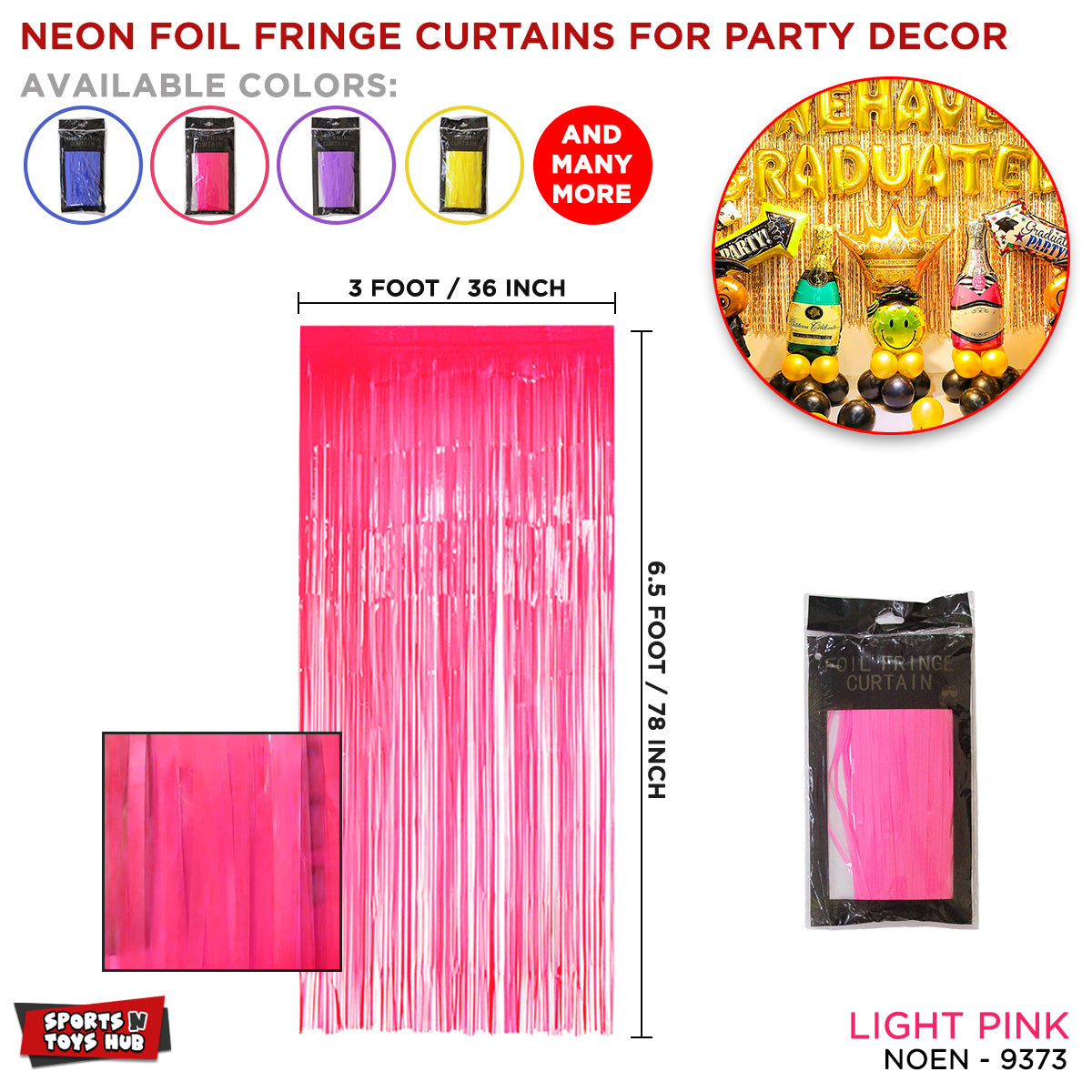 Pastel Macaron Imported Tinsel Foil Fringe Curtains