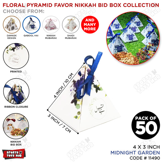 Midnight Garden Pyramid Favor Box