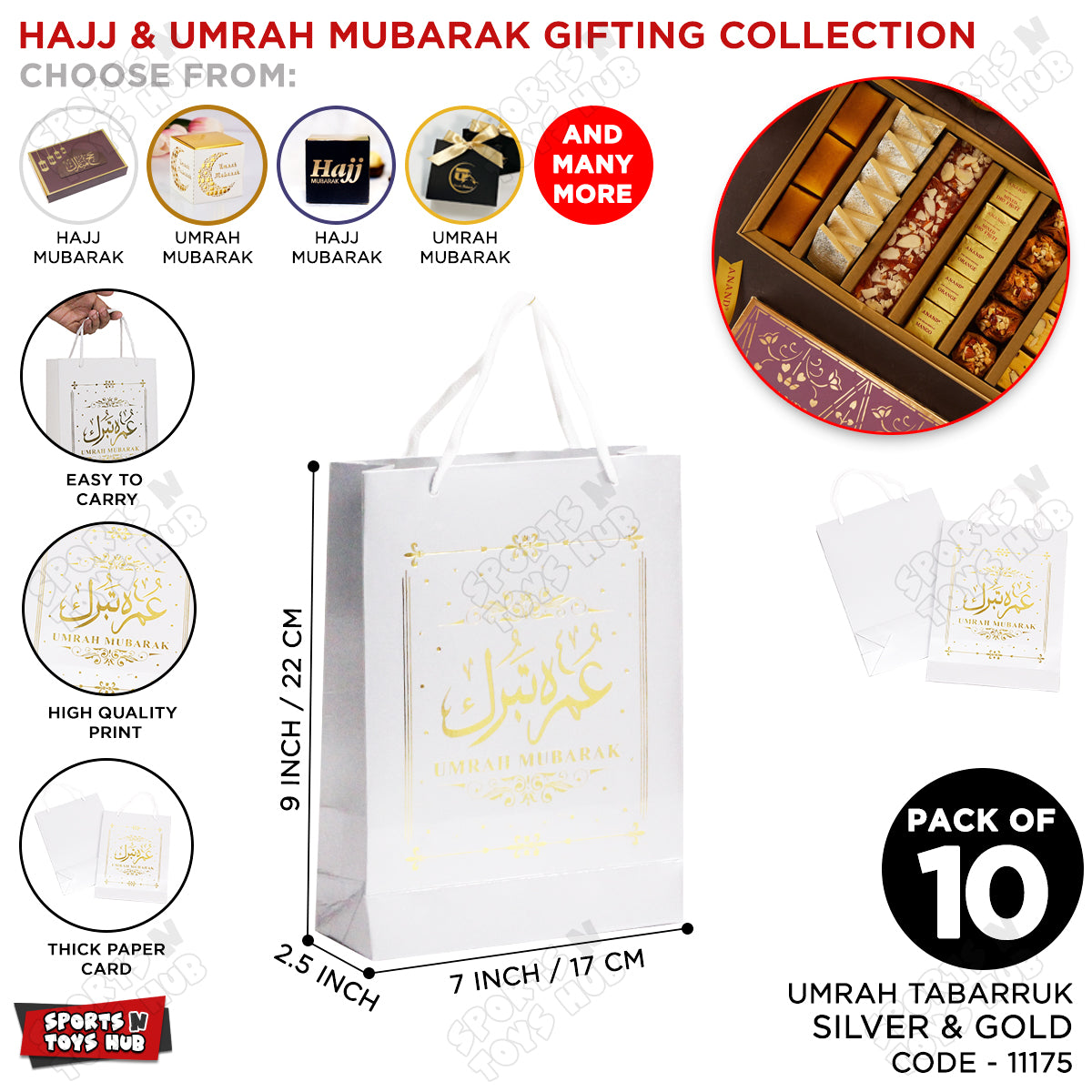 Umrah Tabarruk Gift Bag Collection - Pack Of 10