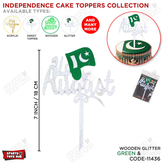 14 August Wooden Cake Topper